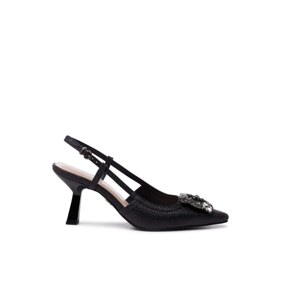 Black Sling Back Heels