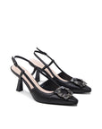 Tara Flared Slingback Heels | Paradox London