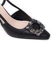 Tara Flared Slingback Heels | Paradox London
