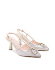Tara Flared Slingback Heels | Paradox London