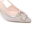 Tara Flared Slingback Heels | Paradox London