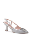 Tara Flared Slingback Heels | Paradox London
