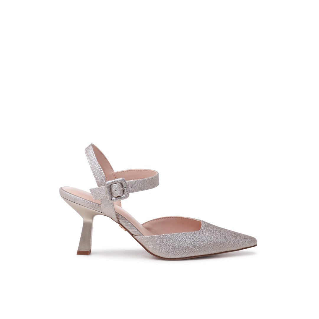 Champagne Ankle Strap Heels