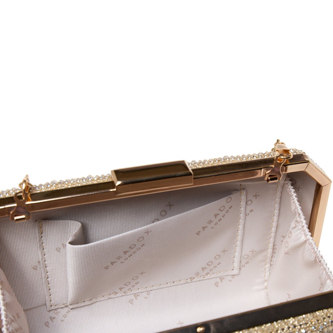 Divya Diamante Box Clutch Bag