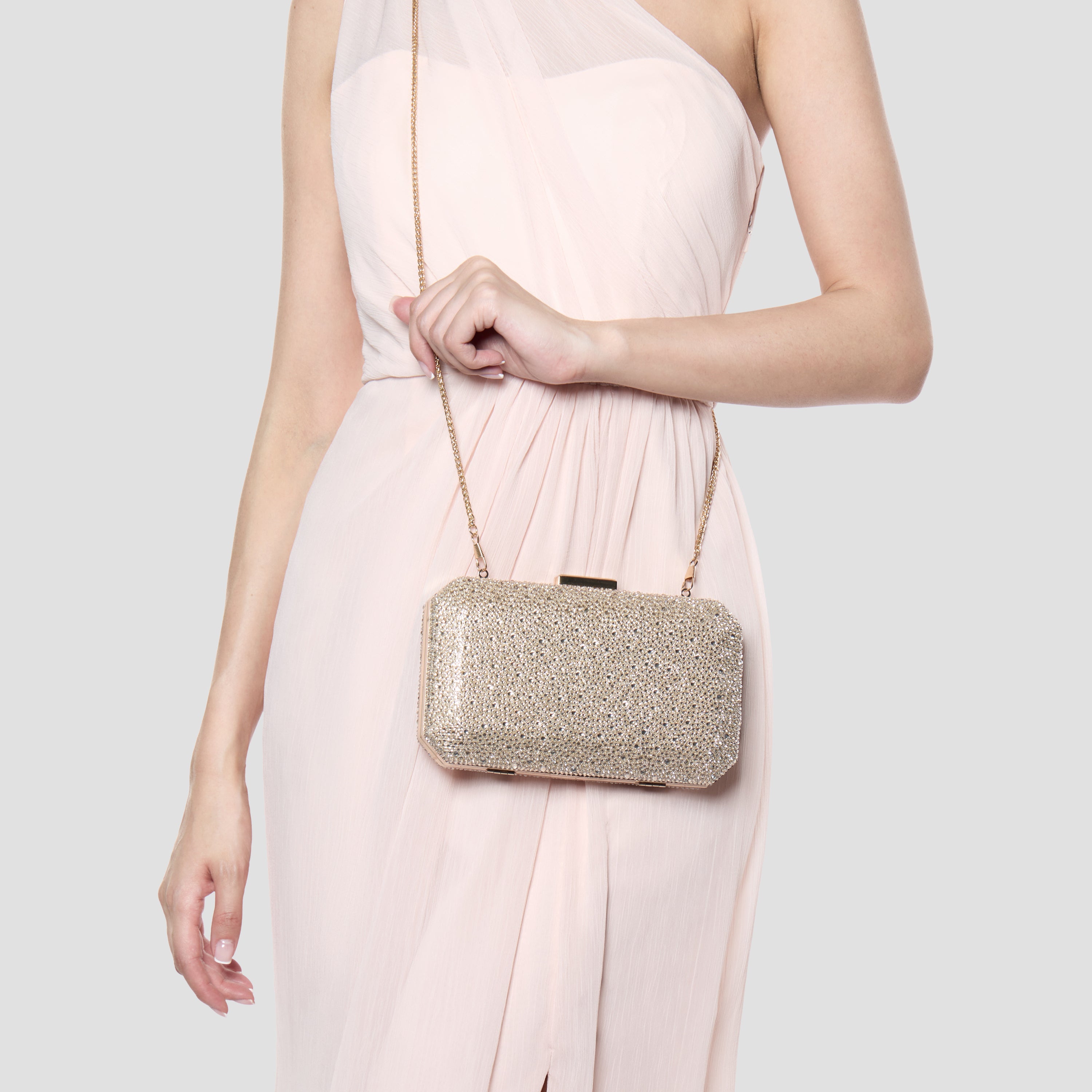 Divya Diamante Box Clutch Bag