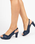 Luisa Slingback Platform Heels - Paradox London