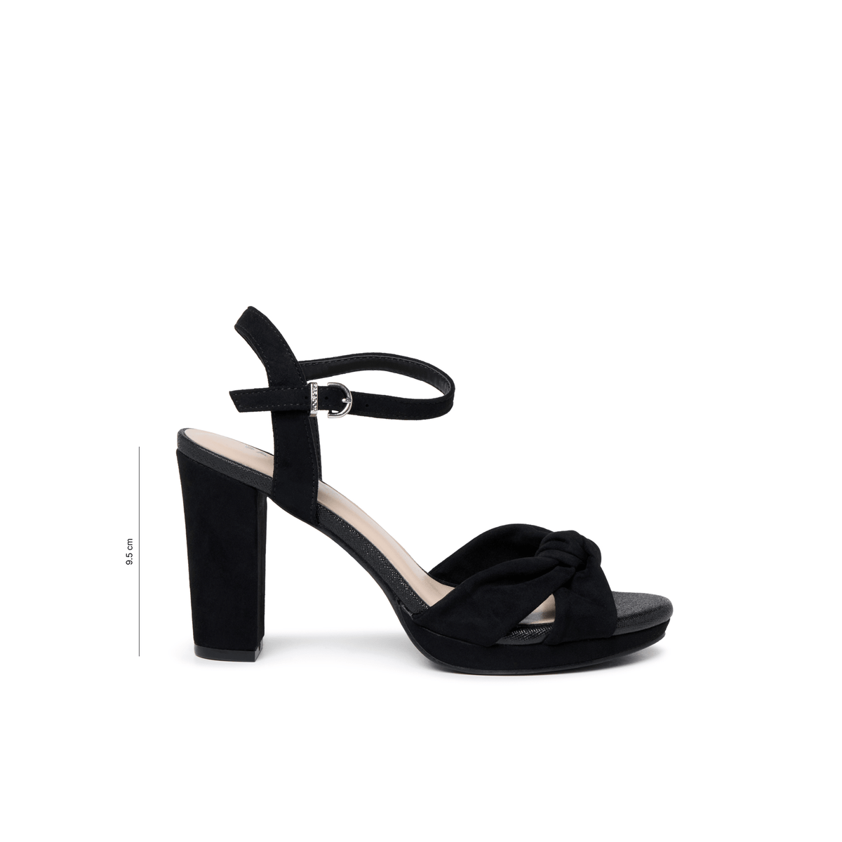 Iveta silver shimmer slingback shoes – side profile