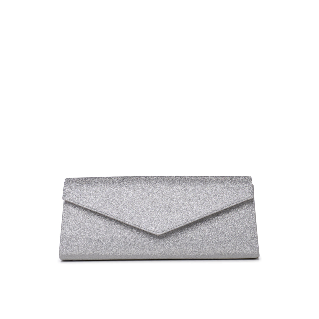 silver wedding clutch bag