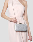 Divya Diamante Box Clutch Bag
