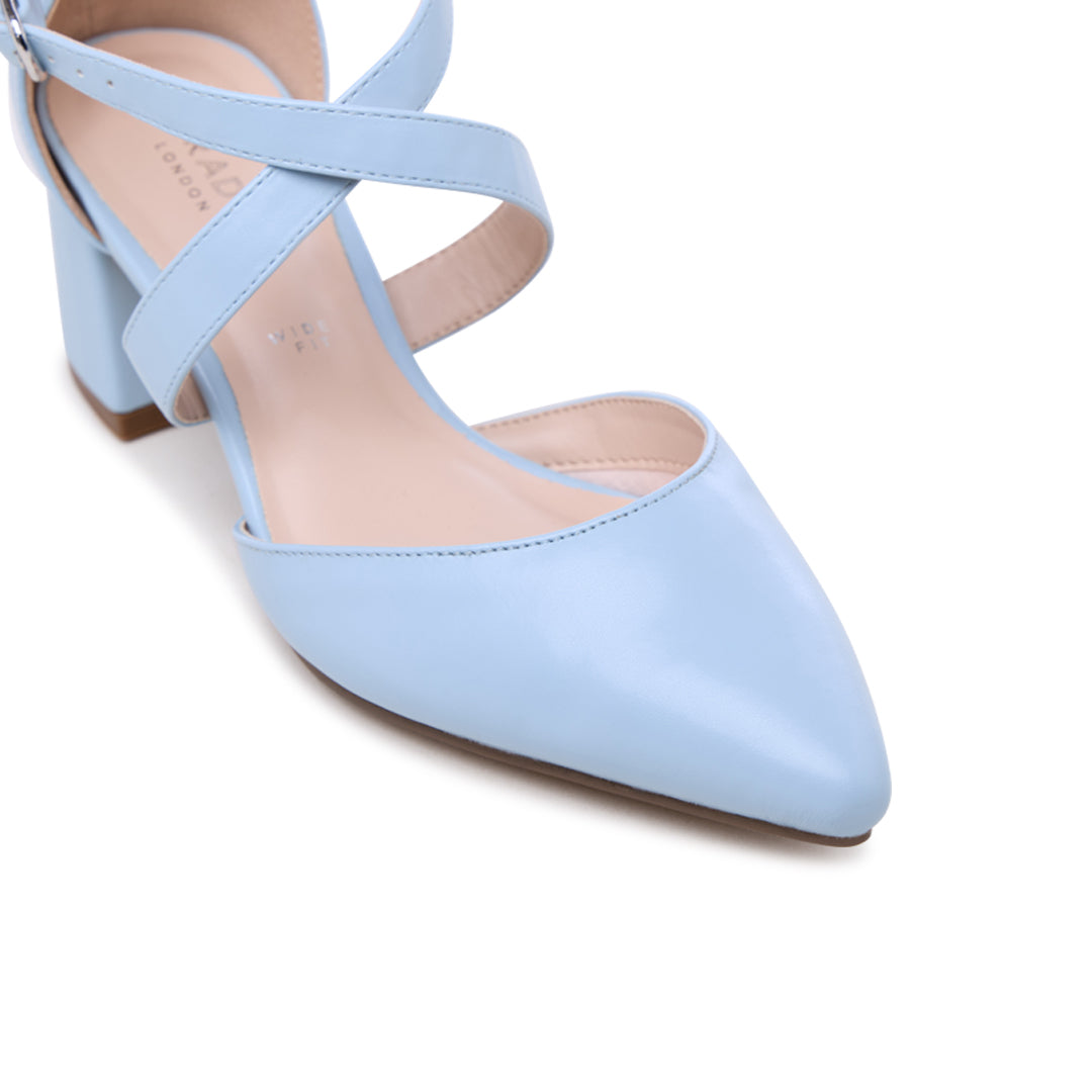 Powder Blue Block Heels
