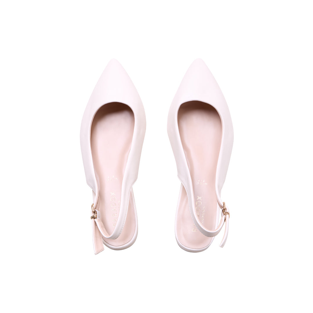 Cream Low Heel Shoes