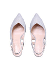 Wide fit silver heels for women
