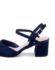 Block Heel Navy Shoes