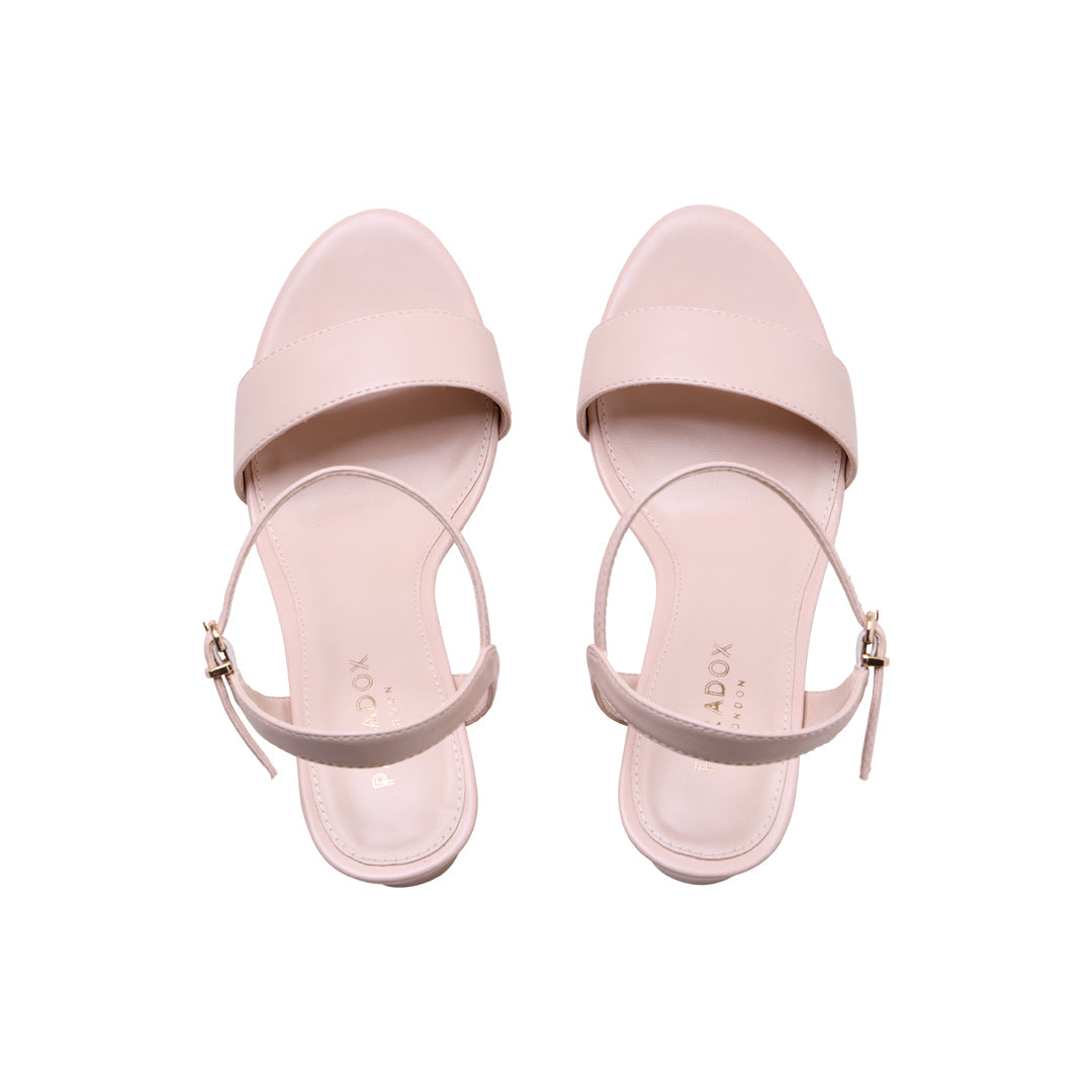 Nude Heeled Sandals
