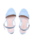 Powder Blue Heeled Sandals