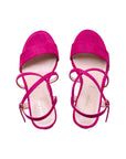 Fuchsia block heels