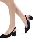 Ilene Block Heel Court Shoes