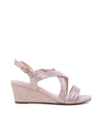 Blush Wedge Sandals