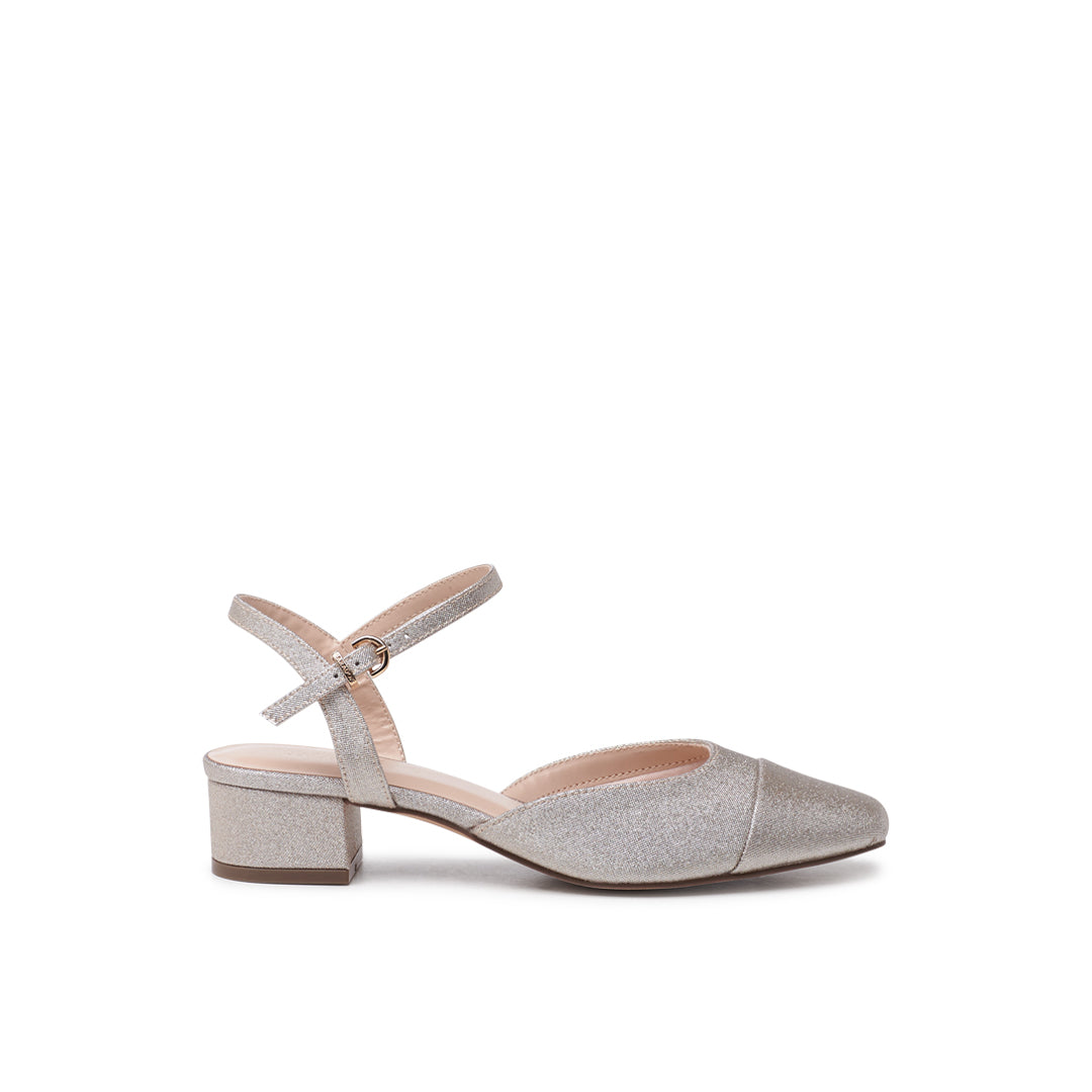 Low Heel Champagne Shoes