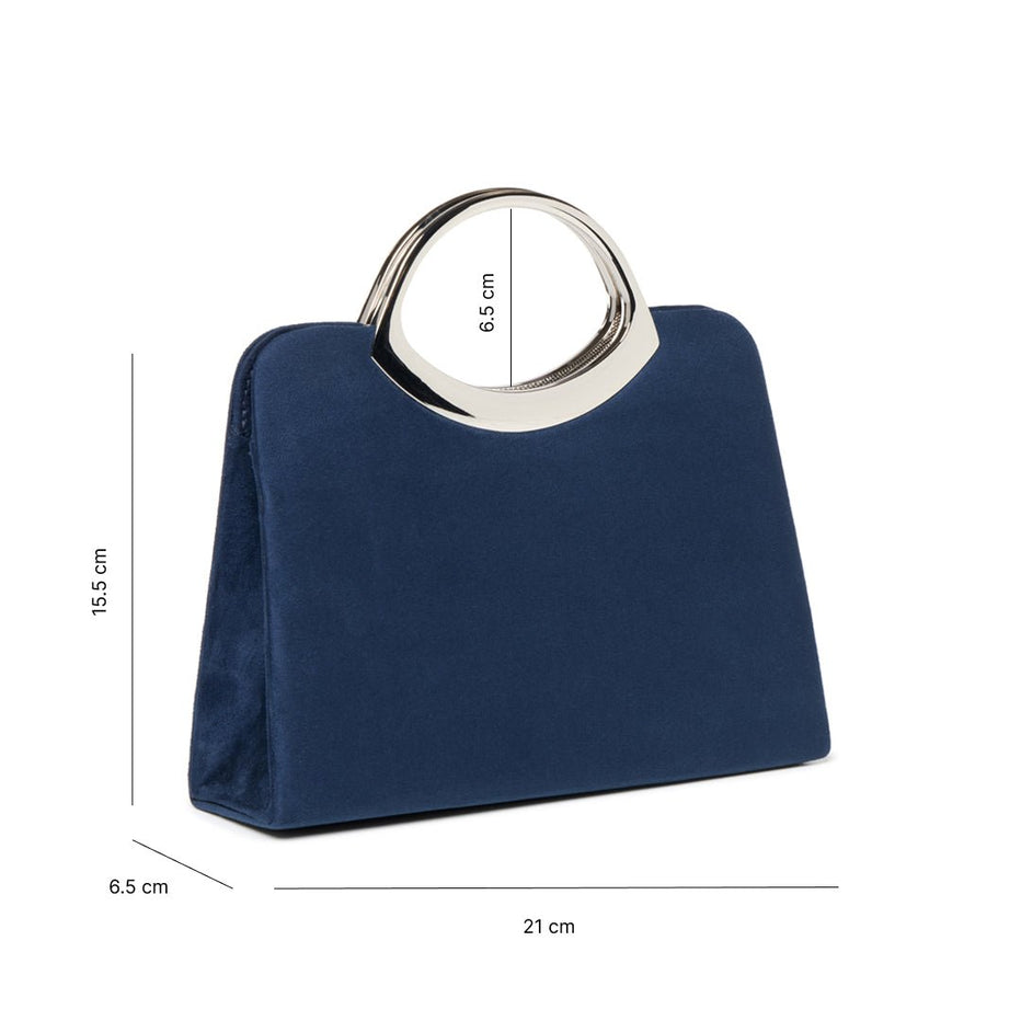 Deya by Paradox London: Elegant Microsuede Top Handle Bag