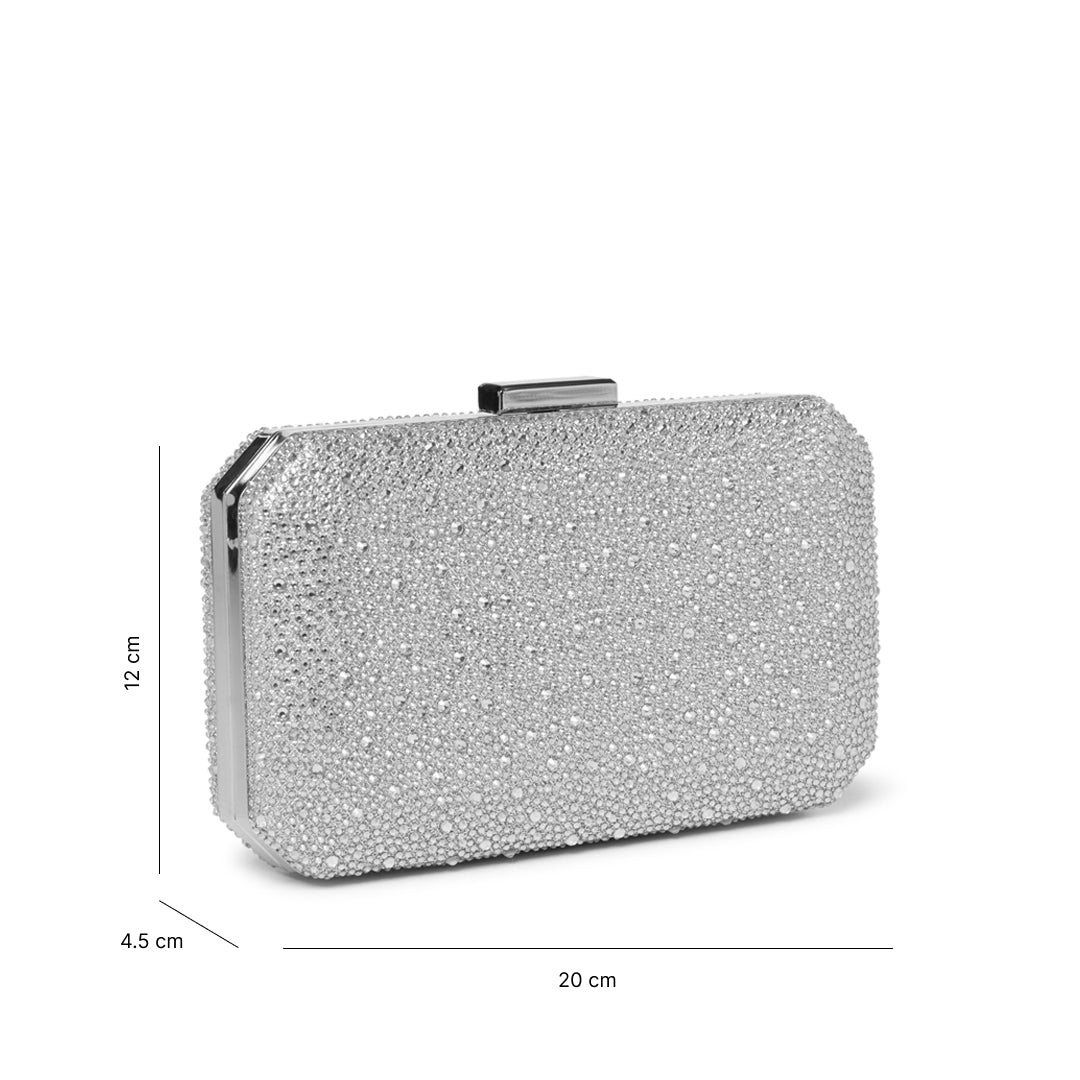 Divya Diamante Box Clutch Bag