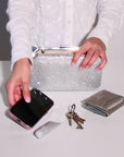 Divya Diamante Box Clutch Bag